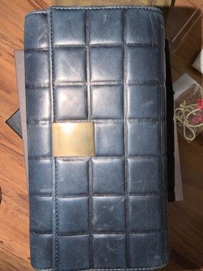 Vintage Chanel Chocolate Bar Wallet - Navy